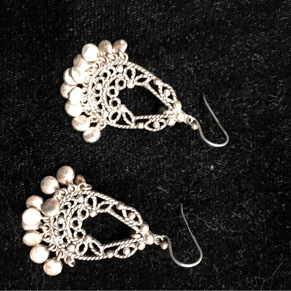 Silver pierced earrings